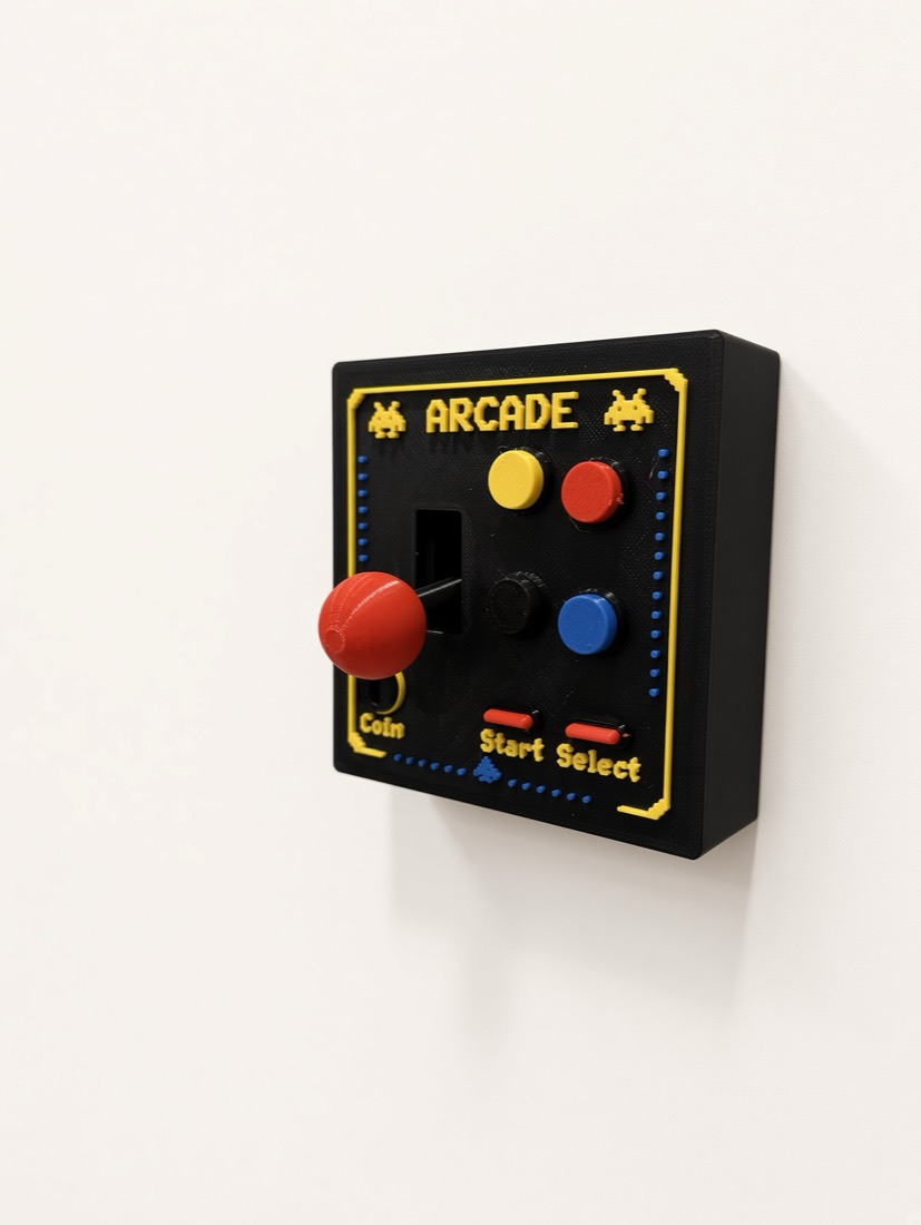 Arcade Switch Plate, Light-switch cover, working joystick lever