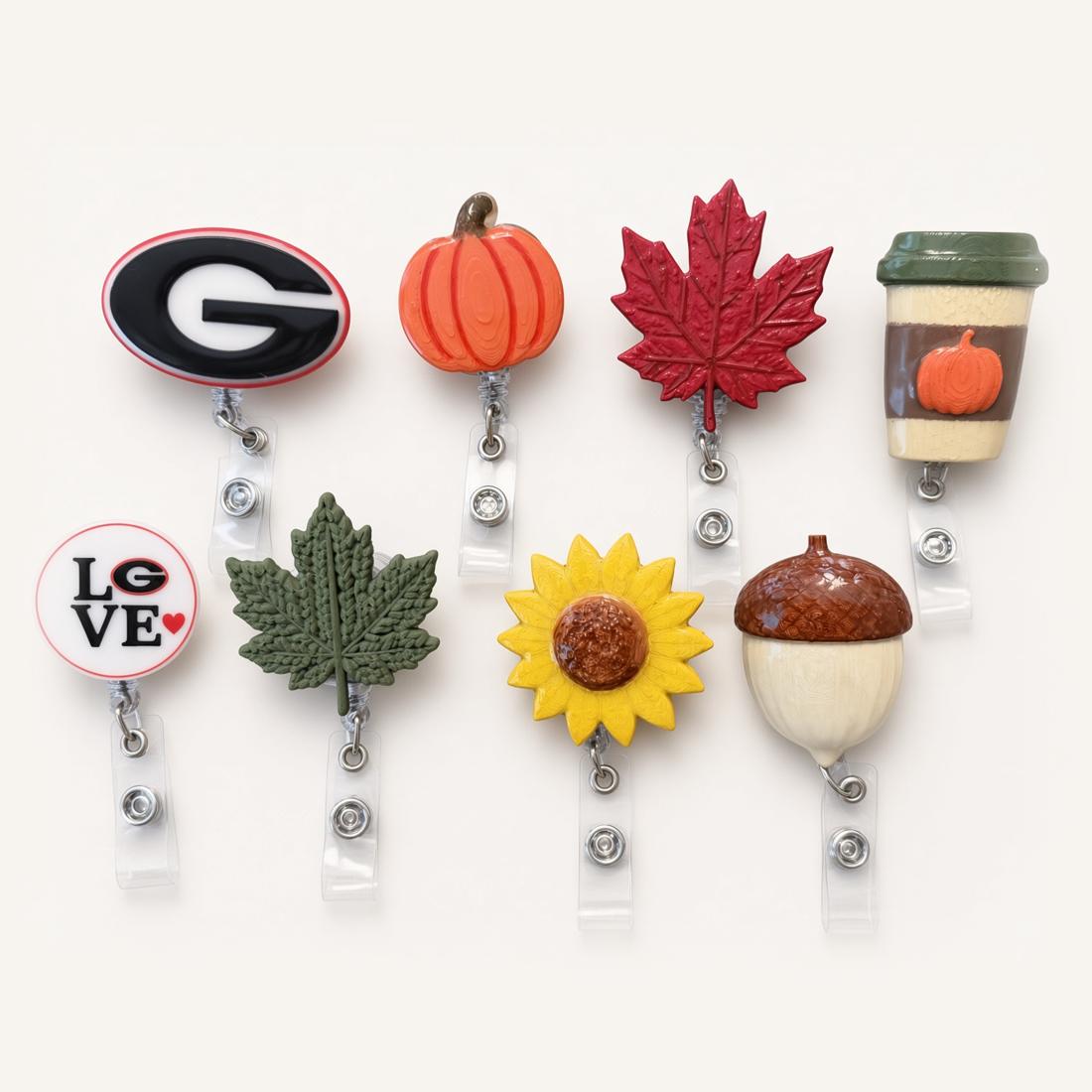 Badge Reels, Retractable badge reel toppers, hand assembled