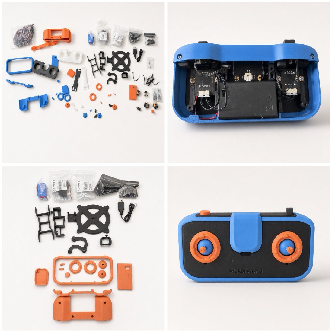 RC Controller Build, Printed shell around off-the-shelf electronics