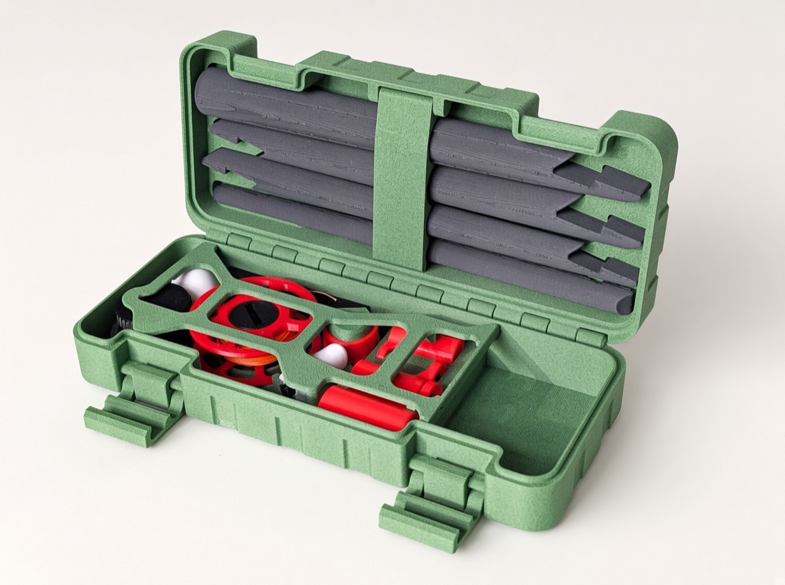 Pocket Fishing Kit, Complete fishing set: rod, reel and latched case