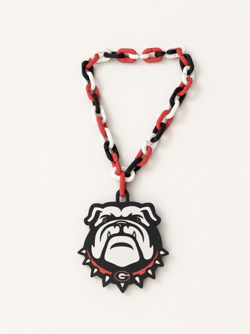 Fan Chain, Snap-link fan chain with logo pendant