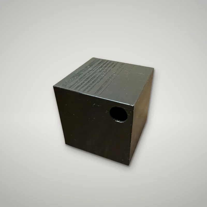 Photo of the real black tunl 890,323 from the entry side, the bore at the right